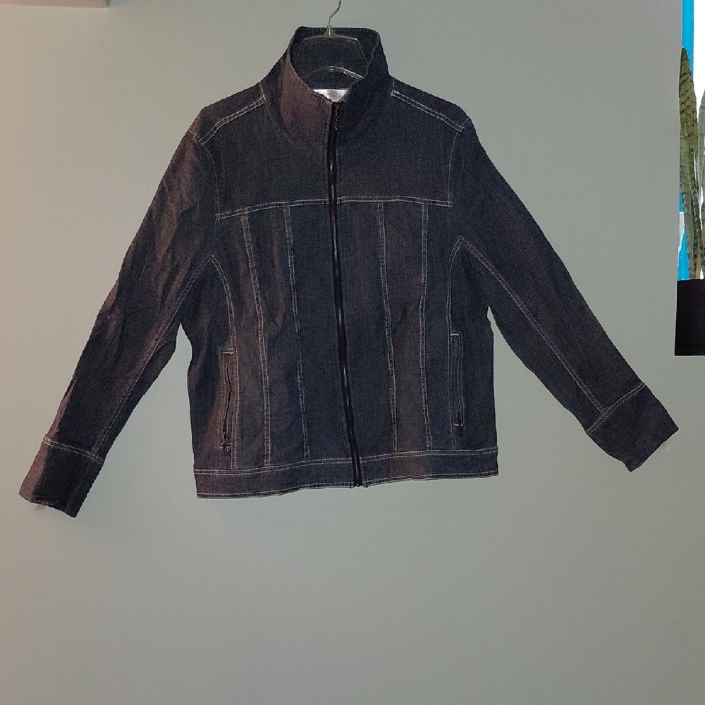 Dark Denim Zip-Front Jacket